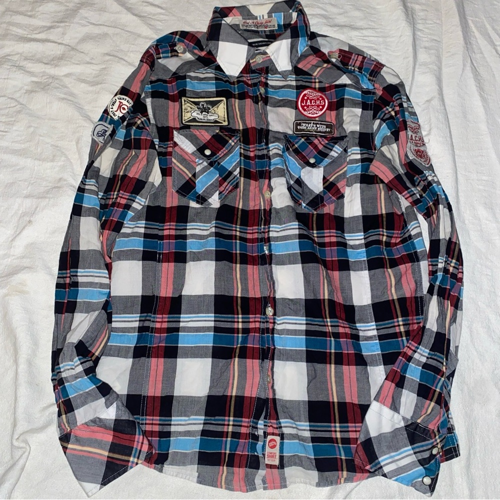 Just A Cheap Shirt Long Sleeve Plaid Size M
